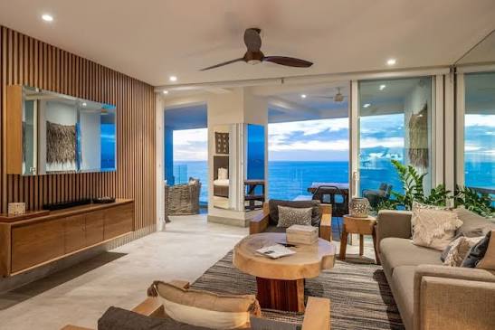 Ocean-view balcony at the Indah condominium in Conchas Chinas, Puerto Vallarta