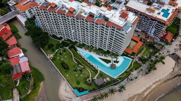 Tropical gardens and pool at Molino de Agua in Puerto Vallarta’s Romantic Zone